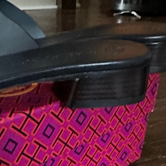 Tory Burch-Bombe Miller leather sandal 7.5-brand new-light blue/navy-Retail $300 - Picture 9 of 15